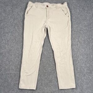 Mugsy‎ Khaki Beige Flat Front Classic Fit Teddys Chino Pants Men's Size 38x28*